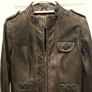 Tory Burch Leather Jacket size 8